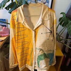 ‘60s-Inspired Poly-Blend Button-Down - Soft & Stylish